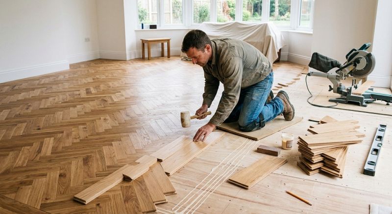 Birch Floor Installation in Manassas, VA