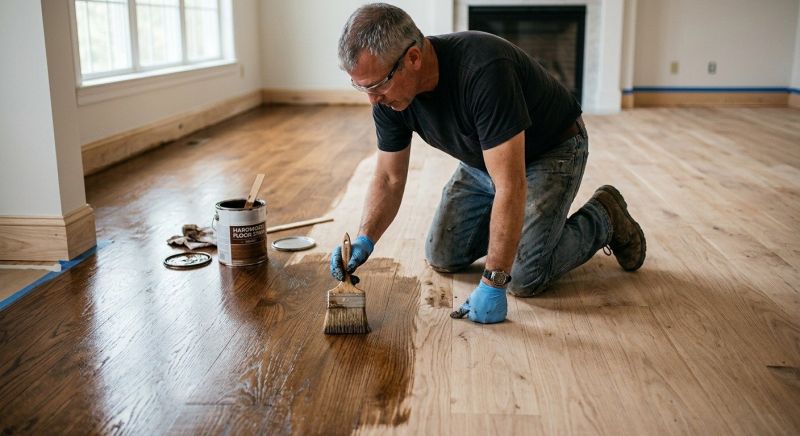 Maple Floor Staining in Alpharetta, GA