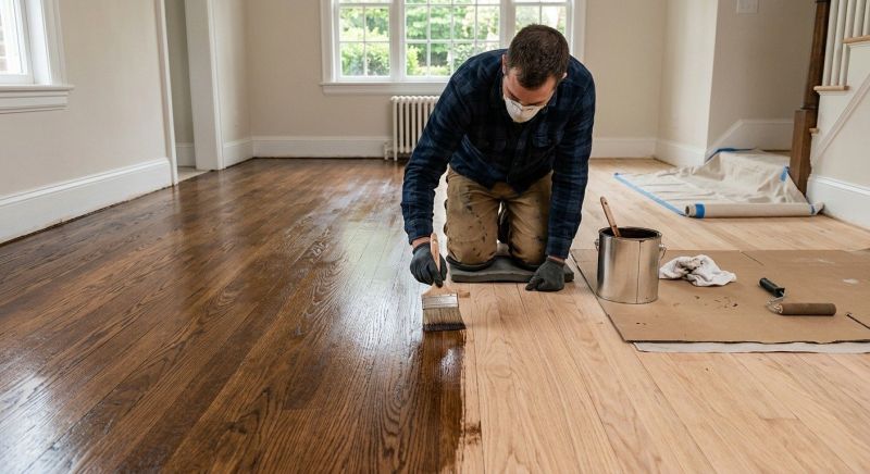 Oak Floor Staining in Kansas City, KS