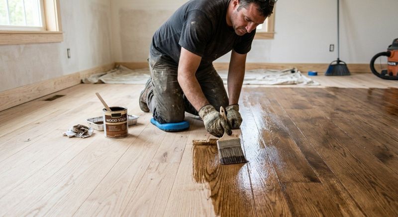 Walnut Floor Staining in Alpharetta, GA