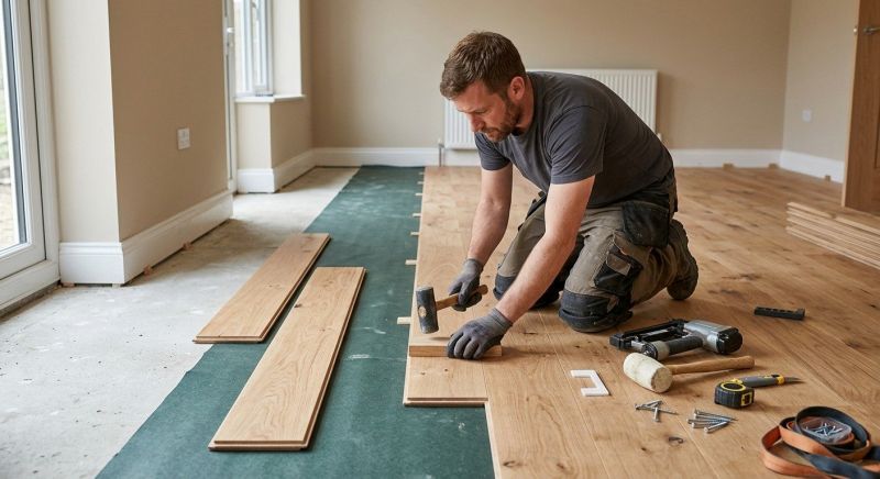 Wide Plank Floor Installation in Manassas, VA