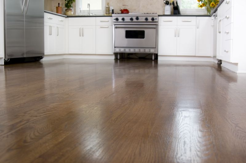 Modern Hardwood Floor in Kitchen
