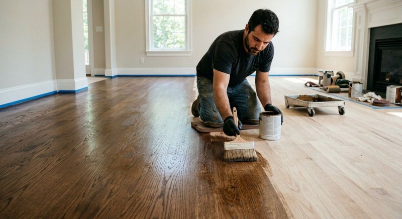 Wood Floor Staining in Olathe, KS